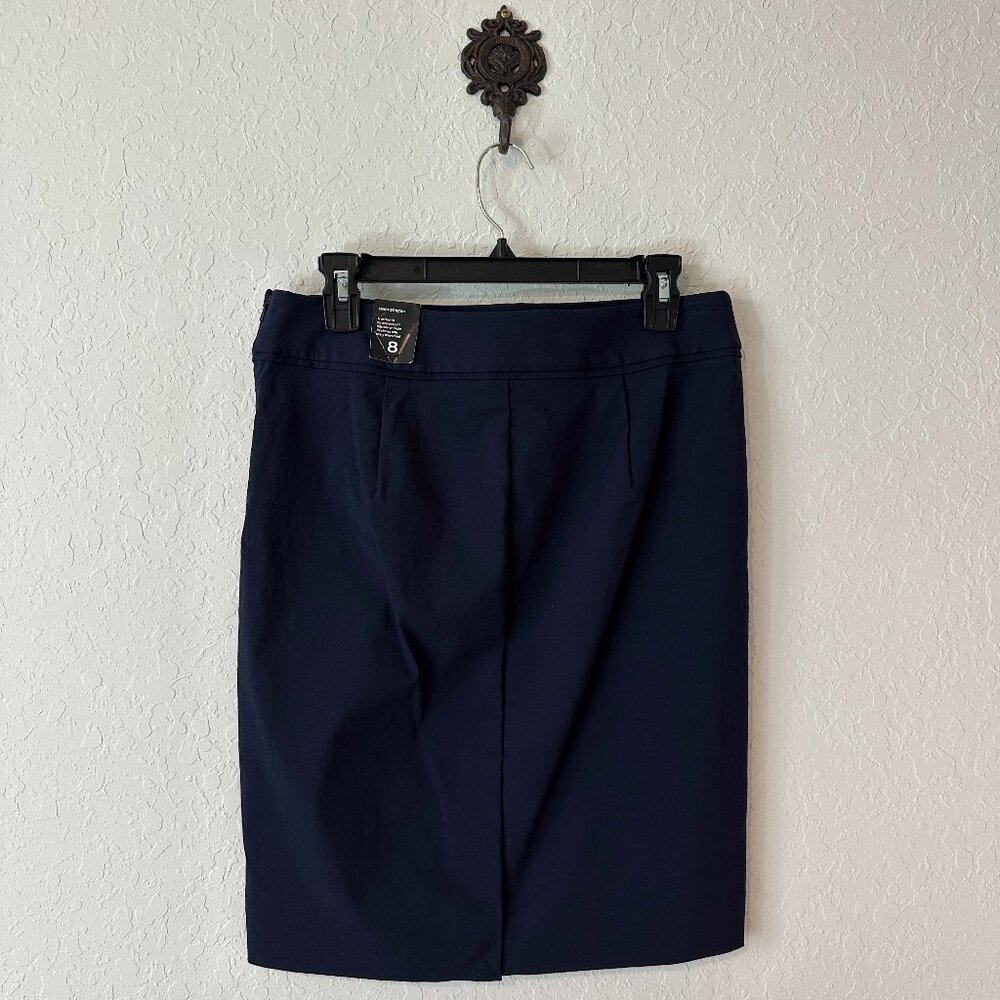 NEW The Limited 8 Exact Stretch Pencil Skirt Navy Blue Business Career Office